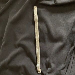 Grey leather and stone bracelet